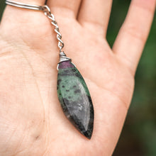 Load image into Gallery viewer, Ruby Zoisite Key Ring
