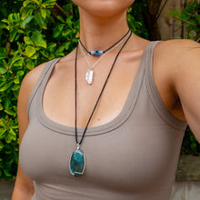 Load image into Gallery viewer, 925 SS Raw Clear Quartz Pendant