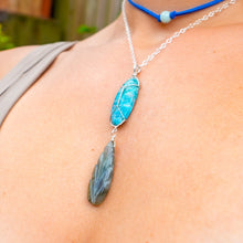 Load image into Gallery viewer, 925 SS Blue Apatite & Labradorite Pendant