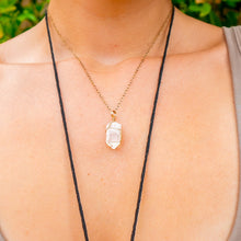 Load image into Gallery viewer, 14ct GF Raw Clear Quartz Pendant