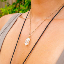 Load image into Gallery viewer, 14ct GF Raw Clear Quartz Pendant
