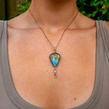 Load image into Gallery viewer, 14ct GF Labradorite & Amazonite Pendant
