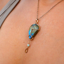 Load image into Gallery viewer, 14ct GF Labradorite & Amazonite Pendant
