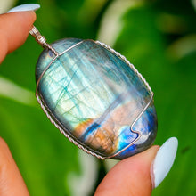 Load image into Gallery viewer, 925 SS Labradorite Pendant