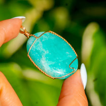 Load image into Gallery viewer, 14ct GF Amazonite Pendant