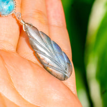 Load image into Gallery viewer, 925 SS Blue Apatite & Labradorite Pendant