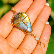 Load image into Gallery viewer, 14ct GF Labradorite & Amazonite Pendant