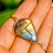 Load image into Gallery viewer, 14ct GF Labradorite & Amazonite Pendant