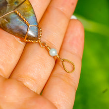 Load image into Gallery viewer, 14ct GF Labradorite & Amazonite Pendant
