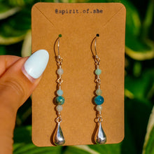 Load image into Gallery viewer, 925 SS Blue Apatite & Amazonite Drip Earrings