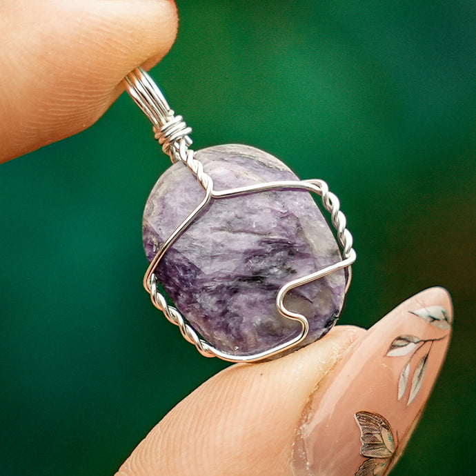 925 SS Charoite Pendant