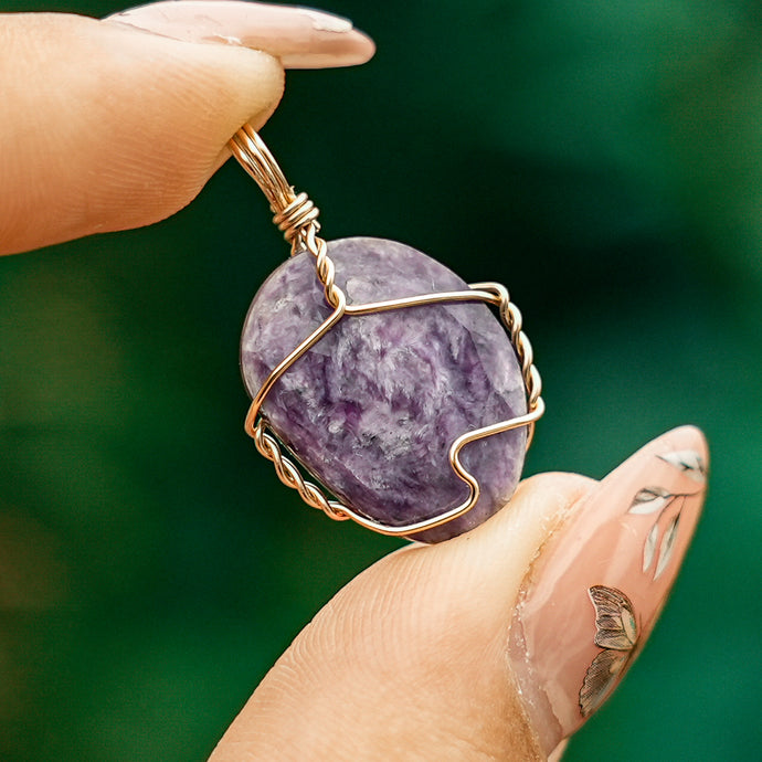 14ct GF Charoite Pendant