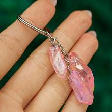 Load image into Gallery viewer, Angel Aura Quartz Keyring
