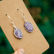 Load image into Gallery viewer, 925 SS Charoite Earrings
