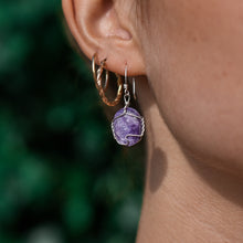 Load image into Gallery viewer, 925 SS Charoite Earrings
