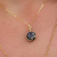 Load image into Gallery viewer, 14ct GF Blue Sapphire Pendant
