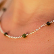 Load image into Gallery viewer, 925 SS Bloodstone &amp; Green Jade Necklace
