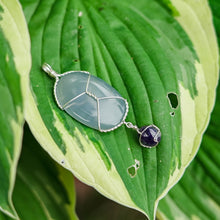 Load image into Gallery viewer, 925 SS Blue Chalcedony &amp; Sapphire Pendant
