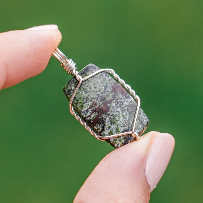 925 SS Dragon's Blood Jasper Pendant