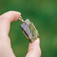 Load image into Gallery viewer, 14ct GF Dragon&#39;s Blood Jasper Pendant
