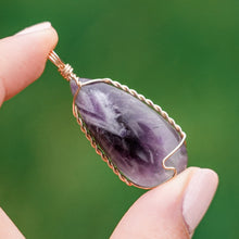 Load image into Gallery viewer, 14ct GF Chevron Amethyst Pendant
