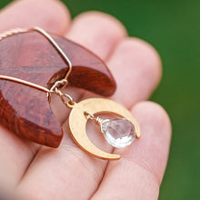 Load image into Gallery viewer, 14ct GF Red Jasper &amp; Prasiolite Moon Pendant
