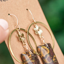 Load image into Gallery viewer, 14ct GF Fruit Jasper Earrings
