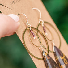 Load image into Gallery viewer, 14ct GF Fruit Jasper &amp; Garnet Earrings
