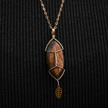 Load image into Gallery viewer, 14ct GF Labradorite Leaf Pendant
