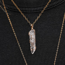 Load image into Gallery viewer, 14ct GF Raw Clear Quartz Pendant
