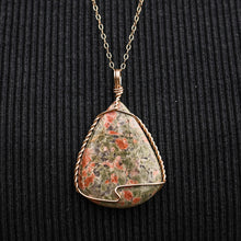 Load image into Gallery viewer, 14ct GF Unakite Pendant
