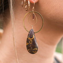 Load image into Gallery viewer, 14ct GF Fruit Jasper &amp; Garnet Earrings
