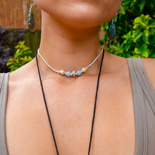 Load image into Gallery viewer, Angelite &amp; Wood Bead Choker
