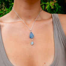 Load image into Gallery viewer, 925 SS Fluorite &amp; Aquamarine Pendant

