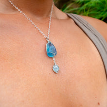 Load image into Gallery viewer, 925 SS Fluorite &amp; Aquamarine Pendant
