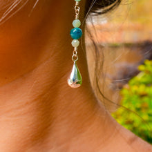 Load image into Gallery viewer, 925 SS Blue Apatite &amp; Amazonite Drip Earrings
