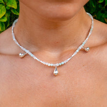 Load image into Gallery viewer, 925 SS Amazonite &amp; Moonstone Drip Bead Necklace
