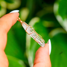 Load image into Gallery viewer, 14ct GF Raw Clear Quartz Pendant
