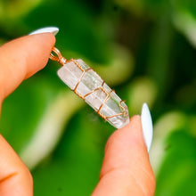 Load image into Gallery viewer, 14ct GF Raw Clear Quartz Pendant
