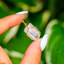 Load image into Gallery viewer, 14ct GF Raw Clear Quartz Pendant
