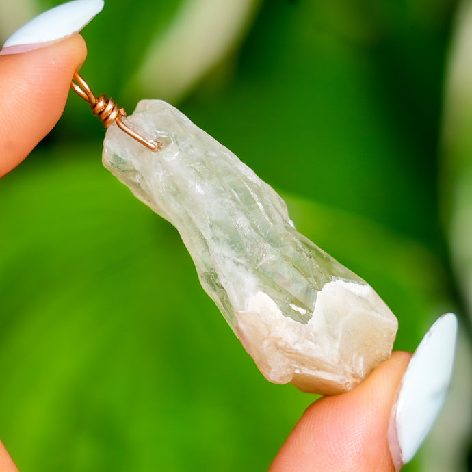 14ct GF Raw Prasiolite Pendant
