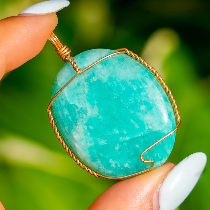 14ct GF Amazonite Pendant