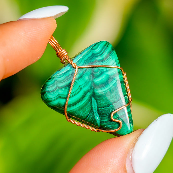 14ct GF Malachite Pendant