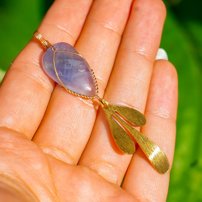 14ct GF Fluorite Drip Pendant