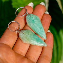 Load image into Gallery viewer, 925 SS Amazonite Hoop Earrings
