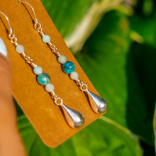 Load image into Gallery viewer, 925 SS Blue Apatite &amp; Amazonite Drip Earrings
