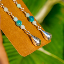Load image into Gallery viewer, 925 SS Blue Apatite &amp; Amazonite Drip Earrings
