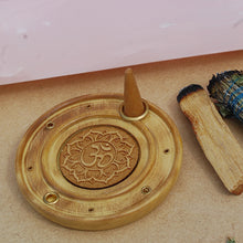 Load image into Gallery viewer, &#39;Om&#39; Engraved Incense Holder
