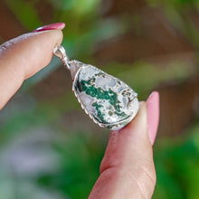 Load image into Gallery viewer, 925 SS Moss Agate Pendant
