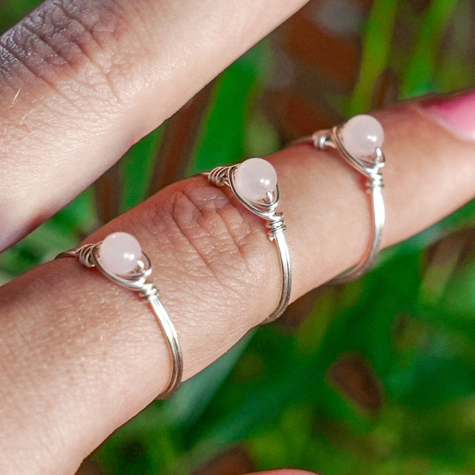 925 SS Rose Quartz Ring